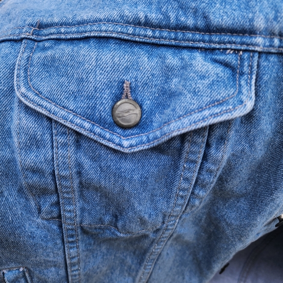 Vintage Pepsi Soda Pop Light Wash Denim Jean Jacket - Picture 4 of 7